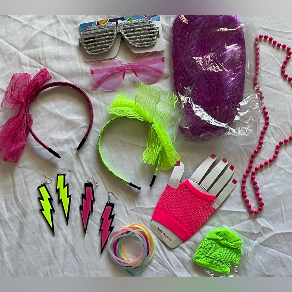 80’s party costume accessories